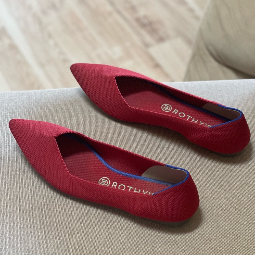 Rothy’s Red Pointed-Toe Size 9 - Picture 5 of 5